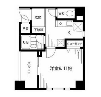 東京都千代田区富士見２丁目 賃貸マンション 1K